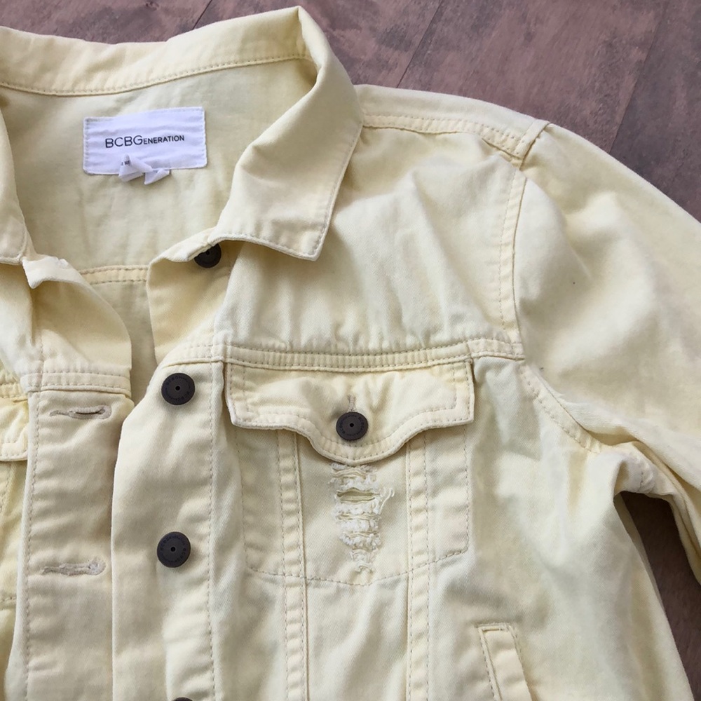 Bcbgeneration Yellow Button Up Jacket - image 4